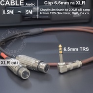 6mm stereo cable to 2 XLR female - 6.5mm stereo to 2 XLR female cable