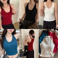 Vivian Tank Top Plain Color Slim Fit The Fabric Is Flexible And Goes Well With Clothes. Women's Casu