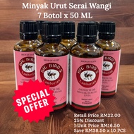 Minyak Urut Serai Wangi 7 botol kaca x 50 ml Harga Borong (HQ Moncah Affiliate Wholesale Price Wante