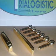 BRIDGE PIN SADDLE NUT LOGAM GITAR AKUSTIK