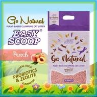 EASY SCOOP GO NATURAL (PEACH) Plant-Based Flushable Clumping Fine Tofu Cat Litter Sand 6L