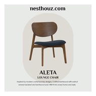 Nesthouz.com - ALETA Lounge Chair/ Single Seater Chair/ Wooden Lounge Chair/ 1 Seater Sofa