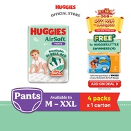 HUGGIES AirSoft Pants M46/ L36/ XL30/ XXL24 (4 Packs)