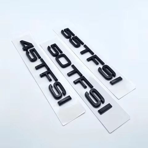 Glossy Black Letters 30TFSI 35TFSI 40TFSI 45TFSI 50TFSI 55TFSI Numbers Emblem for Audi A1 A3 A4 A5 A