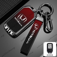 Key Fob Cover with zinc alloy Keychain For Honda Accord EX EXL Civic Crv Crz Hrv Pilot Ridgeline 201
