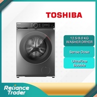 Toshiba 12.5/8.0 KG WASHER DRYER TWD-BM135GF4M(SK) INVERTER MOTOR CONDENSER DRYER