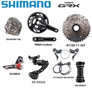 SHIMANO GRX RX820 Hydraulic Disc Brake Groupset 2x12 Speed Road Bike RX820 Crankset Rear Derailleur 