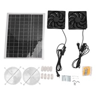 Solar Powered Exhaust Fan Kit 75W Monocrystal Silicon IPX7 Waterproofing 6.7in Dual Ventilation Fans