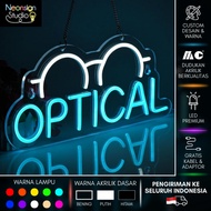 Neon Sign Optical Neon Sign Glasses Neon Lights Optical Glasses Indoor Optical Shop Decoration