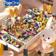 SUNMORNING Multifunctional Building Block Table Large Set Building Block Table Assembled Particles K