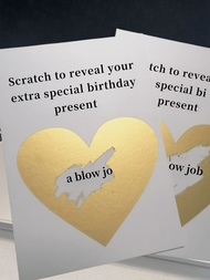 1pc/Set Hilarious Birthday Scratch Card, For Hubby/BF, Naughty V-Day Gift,Gift Card,Picture His Thri