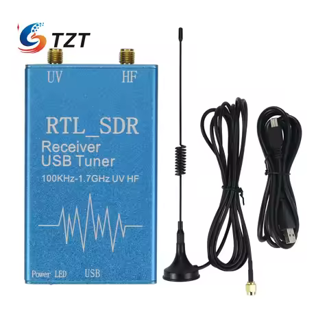 TZT 820T/820T2 For RTL SDR Receiver USB Tuner 100KHz-1.7GHz UV HF RTL2832U + R820T2 For Radio Commun