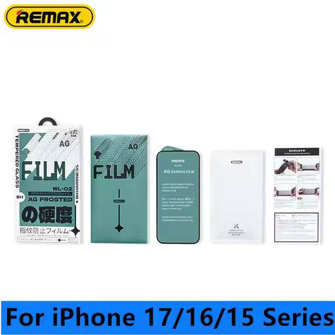REMAX AG Frosted Tempered Glass Screen Protecter For iPhone 17 17Air 17Pro 17ProMax For iPhone 15/16