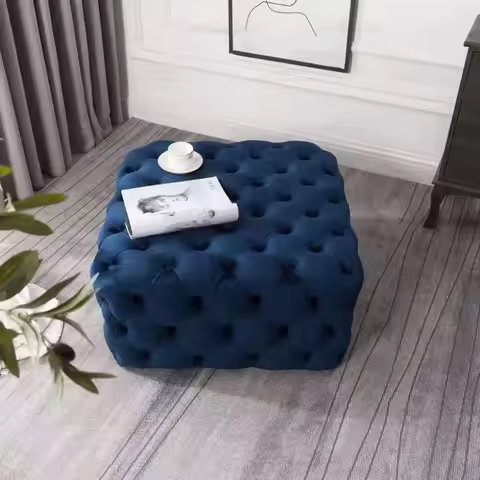 Luxury Pedal Stool Modern Living Room Square Stools Simple Entrance Hall Change Shoes Ottomans Sofa 
