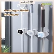 GANTUNGAN - ECOCO Mop holder - Multifunctional wall holder for broom, Mop, umbrella, direct stick