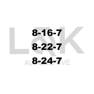 FKM OIL SEALS / VITON / DOUBLE LIPS WITH SPRING / TC TYPE / ID-8MM / 8X16X7 / 8X22X7 / 8X24X7