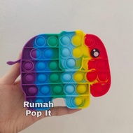 Pop It Fidget Toys Elephant RAINBOW / Fidget Pop It Squishy