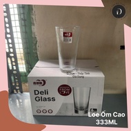 Box of 6 333ML Tall Striped Flared Cups for Juice, Coffee,...Deli Glass Y5840-2A
