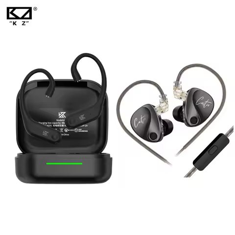 KZ AE01 Wireless Ear Hook Upgrade Cable Bluetooth-compatible 5.4 Module C PIN Connector Castor Wired
