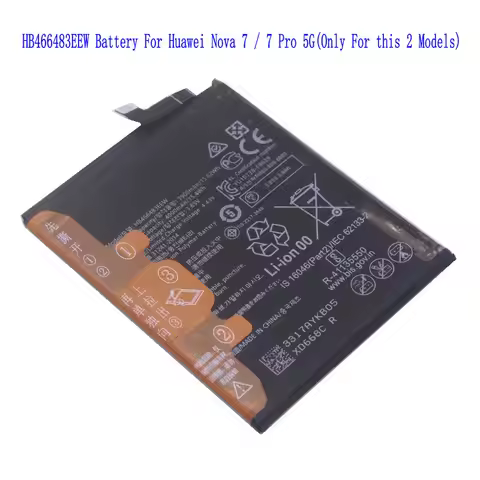 1x 4000mAh 15.4Wh HB466483EEW Replacement Battery For Huawei Nova 7 Pro 5G / 7 5G Batteries (Only Fi