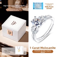 1 Carat Moissanite Silver Ring 1ct