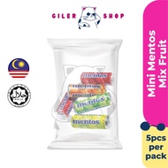 Mini Mentos Roll Fruit Mix Flavour Mint Flavour 5pcs mini roll Gula Gula Mentos