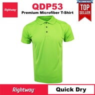 【PREMIUM】 RIGHTWAY Baju Polo Tshirt Jersey Microfiber Berkolar Lelaki Murah QDP53 APPLE GREEN