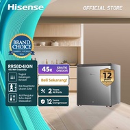 Hisense Kulkas Mini Bar Kulkas 1 Pintu - RR58D4IGN (Refrigerator) Lemari Es Portable  - Silver 【Net 