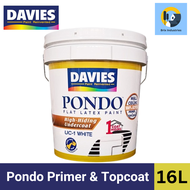 Davies Pondo Undercoat Latex Flat White 16 Liters (Pail) UC-1 100% Acrylic Latex Paint Primer + Topc