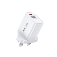 REMAX - REMAX AC30W GaN 快速充電器轉接器 雙口 USB-A / Type-C PD 30W QC 3.0 壁式充電器 [U187]