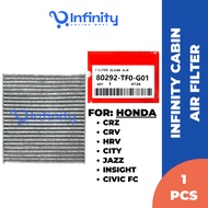 INFINITY Carbon Cabin Air Filter For Honda City/ Crv/ Hrv/ Crz/ Jazz/ Insight/ Civic Fc (80292-TF0-G