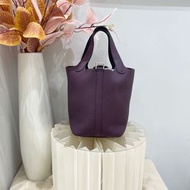 Hermes picotin 18 黑加倫子色 銀扣 / TC