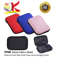EXTERNAL HARD DISK HARD COVER CASE HARDDISK DRIVES POUCH STORAGE POCKET - HP08, SUITABLE SEAGATE WD 