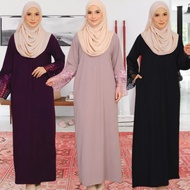 Ajwa abaya lace cey ironless baju raya