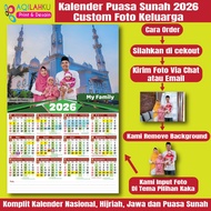 Kalender Puasa Sunah 2026 custom foto keluarga