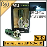 ASLI Lampu Led Motor Beat Warna PUTIH / Lampu Led Depan H6 AMS sinar
