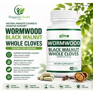 【SG】Wormwood Black Walnut Clove Capsules - Cleanse, Detox, Intestinal Guard Formula Supplement for H