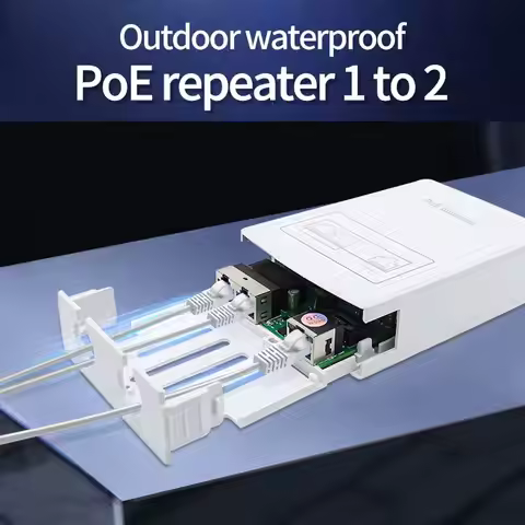 Outdoor 2 Port POE Repeater POE Extender 100Mbps Active IEEE802.3AF/AT Standard For POE Camera Rever