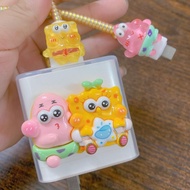 SpongeBob For VIVO 33W Cute Cartoon Charger Protector Cover Android Type C Anti-breaking Cable Prote