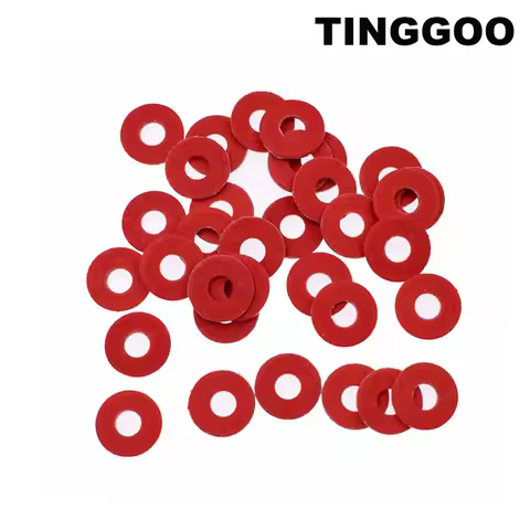 20/50/100pcs M2 M2.5 M3 M3.5 M4 M5 M6 M7 M8 M10 M12 Insulation Plain Gasket Ring Red Steel Paper Fib