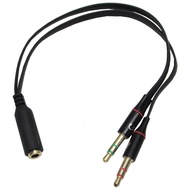Tax Included Factory Direct Sale Special Offer 1 Female to 2 Male Headset Plus Microphone One Point 