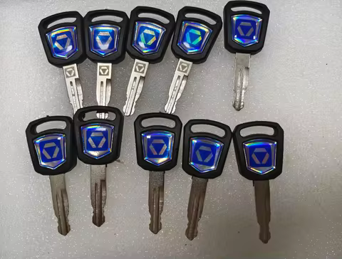 10PCS For XCMG XE60DA 65 75DA 85 135C 200 215 Excavator Keys NEW Style Ignition Key Door Lock Key