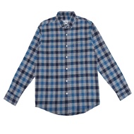 KEMEJA Heuvel Tribe Shirt Flannel Shirt Kgh 2207.286 Blue Hom
