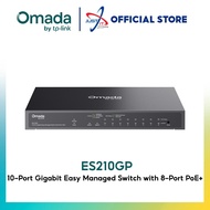 TP-LINK OMADA ES210GP 10-Port Gigabit Easy Managed Switch / Ethernet Ports With 8-Port PoE+