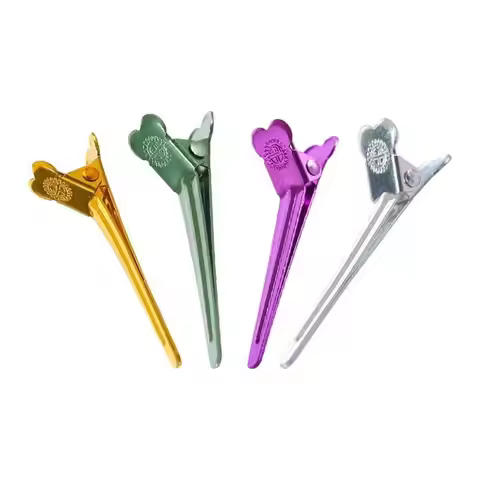 39BD 20Pcs/Set 1.97 Inches Salon Dividing Duck Bill Clips Multicolor Metal Hairdressing Sectioning N