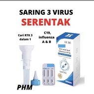 READY STOCK][POSTIN24H] LONGSEE 3IN1 COVID+ INFLUENZA A+B TEST KIT/ Beright Covid-19 TEST KIT/ WHISTLING TEST KIT