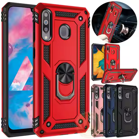 Armor Shockproof Silicone Metal Ring Case For Huawei P30 Pro P20 Lite Y5 Y6 Y7 Pro P Smart 2019 Hono