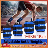 Workout Weight Training Sand Bag Pair Ankle Weight Physiotherapy (1kg-6kg)