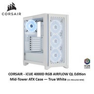 CORSAIR ICUE 4000D RGB AIRFLOW QL EDITION -TRUE WHITE ( CC-9011232-WW )