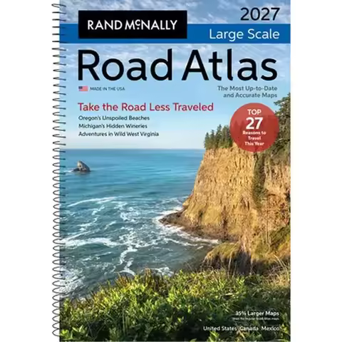 Rand McNally 2026-2027 Large Scale Road Atlas Journey Maps Easier on the Eyes Paperback